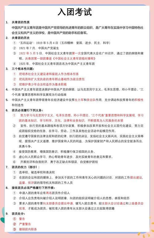 入团考试必考题缩略图