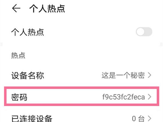 怎么设置个人热点密码截图