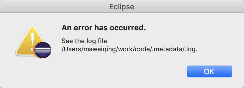 eclipse运行错误截图