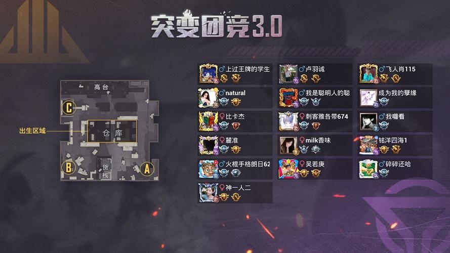 和平精英团竞刷等级截图
