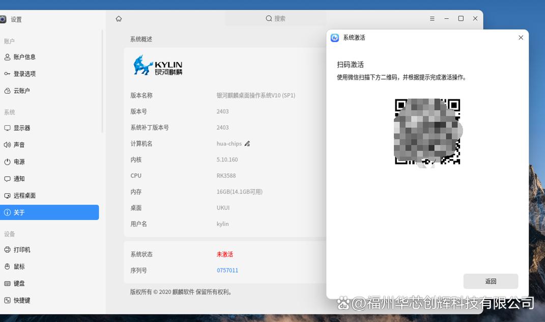 麒麟v10集采系统程序异常截图