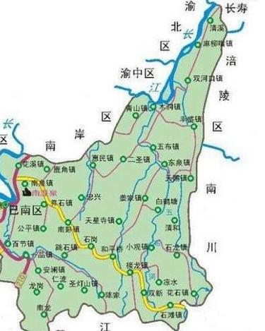 重庆巴南地图全图可放大截图