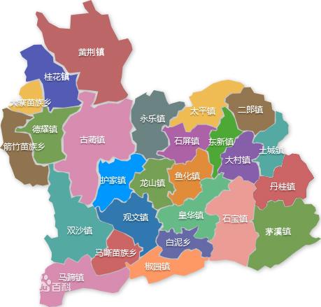 古蔺县各乡镇地图分布图截图