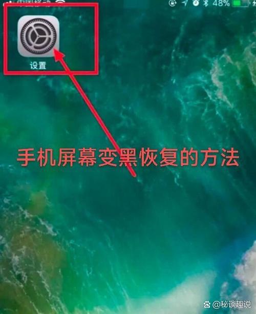 苹果13屏幕变黑了怎么调回来图标