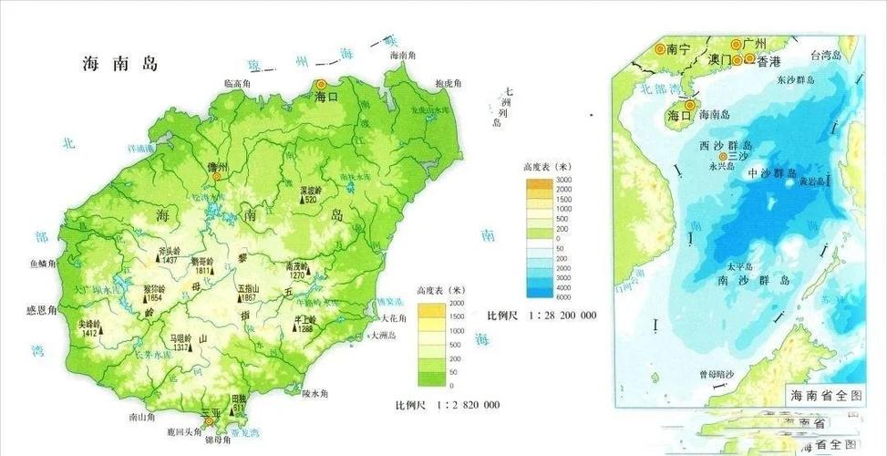 海南省地形地貌图