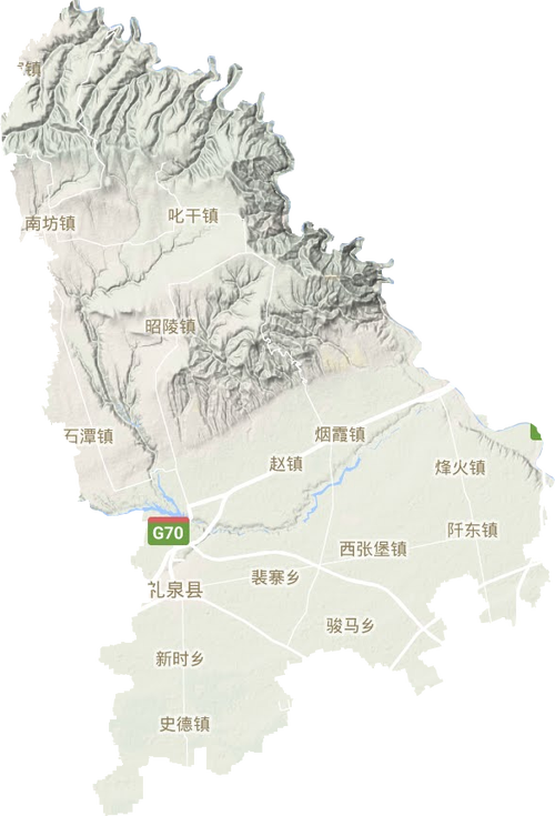礼泉县各乡镇地图缩略图