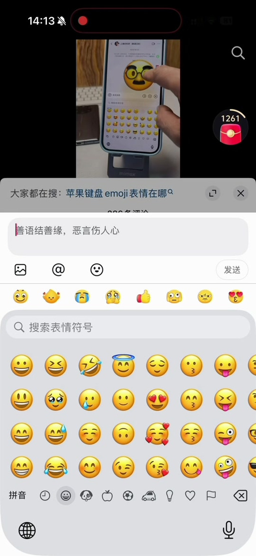 苹果手机表情显示不出来缩略图