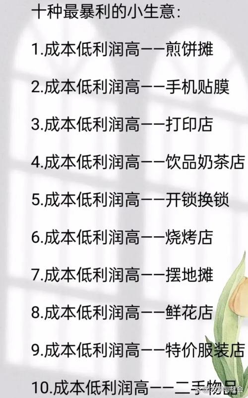 小成本一个人就可以做的生意截图