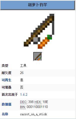 我的世界胡萝卜钓竿有什么用截图