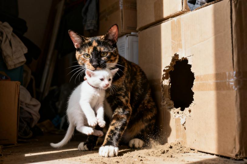 猫咪躲猫猫是在跟你玩图标