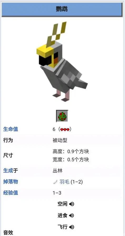 我的世界鹦鹉怎么回血截图