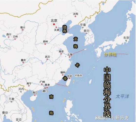 中国地图沿海海域