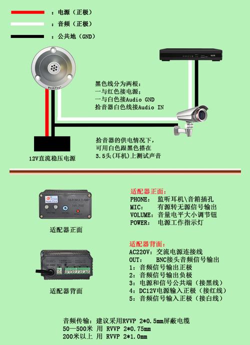 海康拾音器接线图