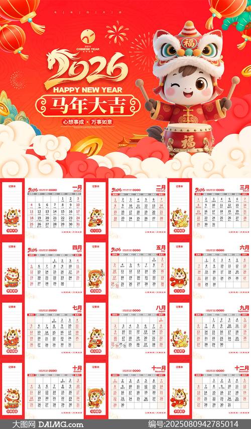 2026年日历excel版免费缩略图