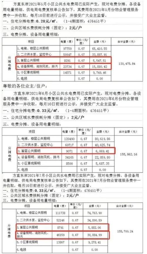 物业公摊水电费收费标准截图