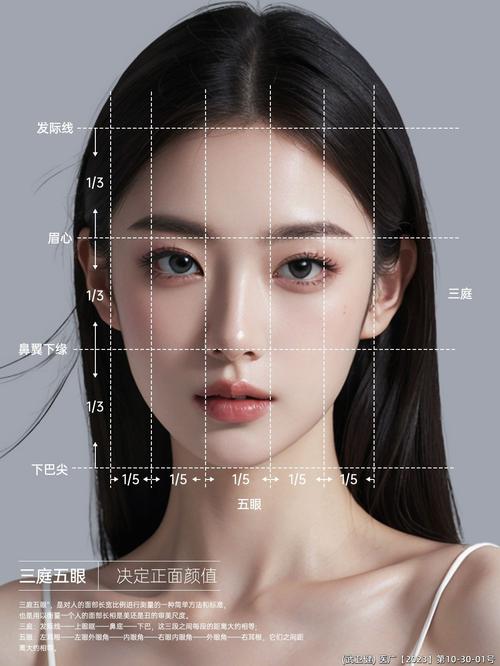 脸型黄金比例图截图