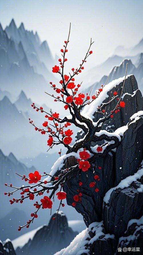 枫叶在雪中的形容缩略图