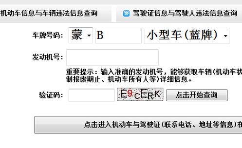 包头机动车违章查询官网截图