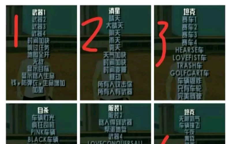侠盗猎车手内置作弊菜单(中文)下载截图