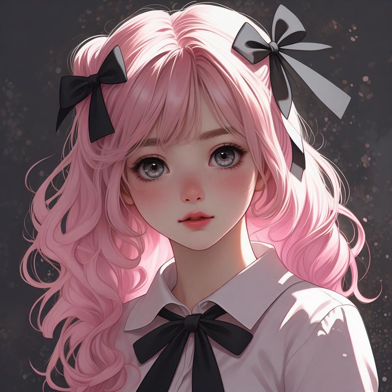 JK漫画粉头发小女孩头像游戏截图