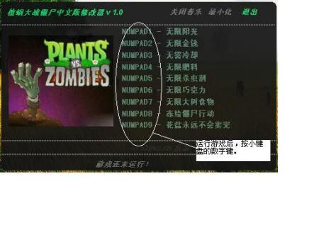 植物大战僵尸9项属性修改器截图