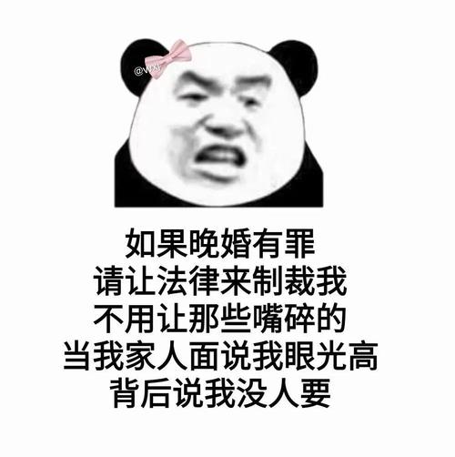 如果晚婚有罪请让法律来制裁我表情包截图