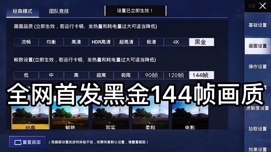 和平精英黑金画质截图