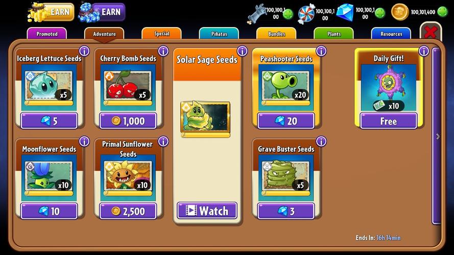 植物大战僵尸2内购免费破解版中文版全5阶植物截图