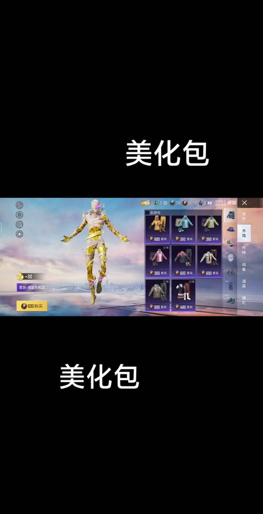 和平精英美化包全皮肤免费手机版黑色版免墙版截图