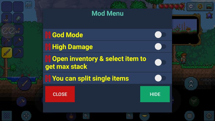terraria内置mod菜单最新版安卓版特色截图