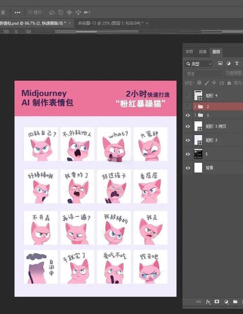 怎么制作暴走漫画表情包粉色版本截图