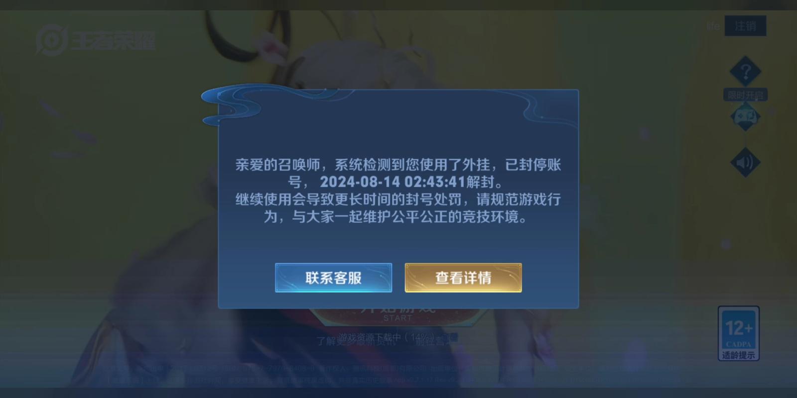 王者作弊封7天是什么意思截图