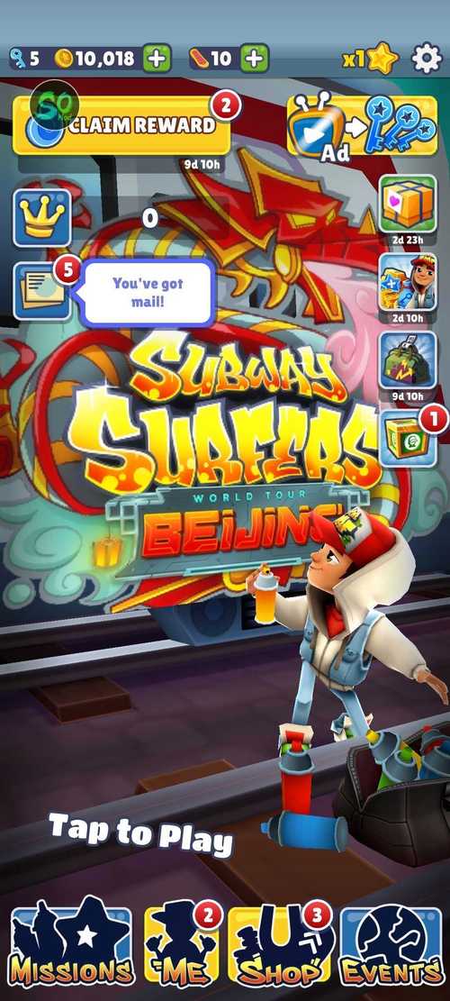 subwaysurf幽冥小镇官方截图