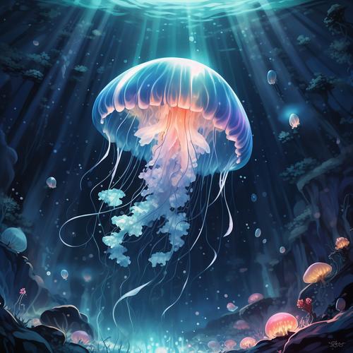 有一只水母入侵地球的动漫截图