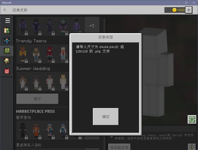 我的世界如何导入皮肤网易截图
