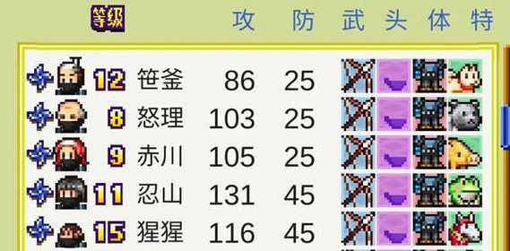 合战忍者村物语装备大全截图