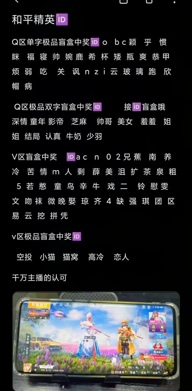和平精英单字id生成器2023特征免费版缩略图