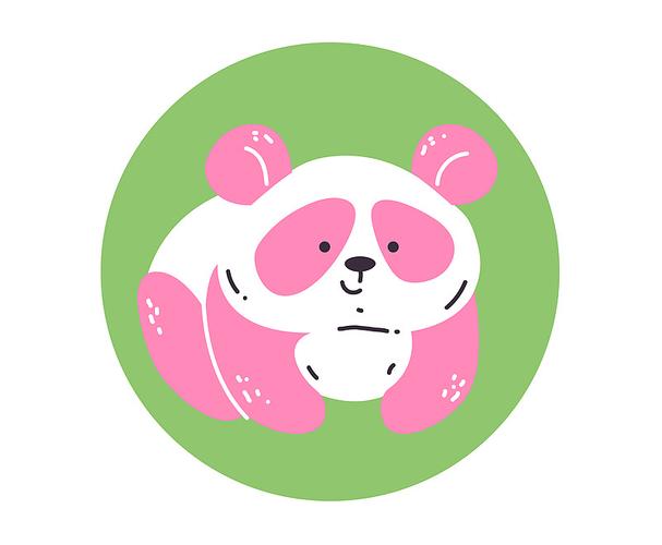 熊猫粉色图标