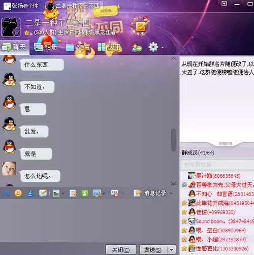 qq聊天框只有名字没有显示在线截图