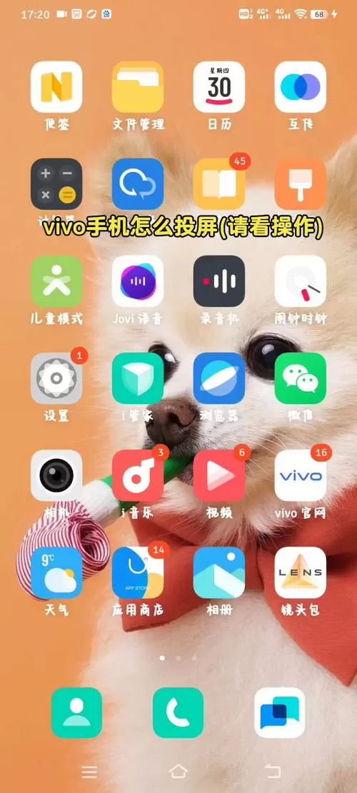 vivo投屏后怎么显示全屏截图