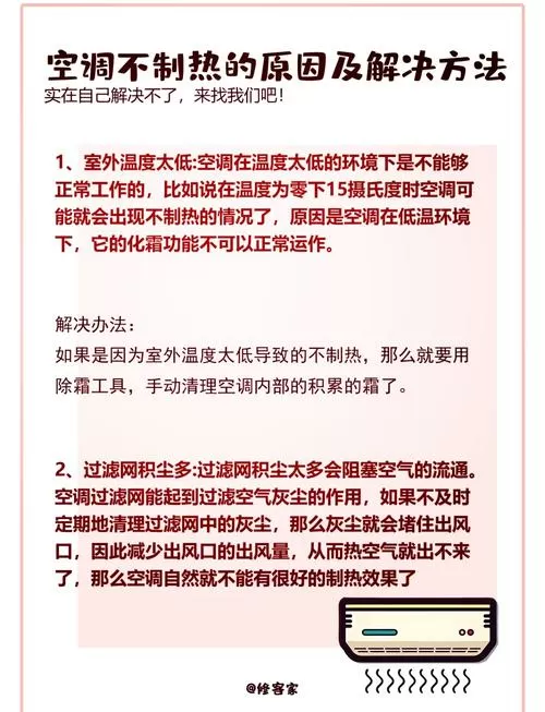 家用空调不制热的原因