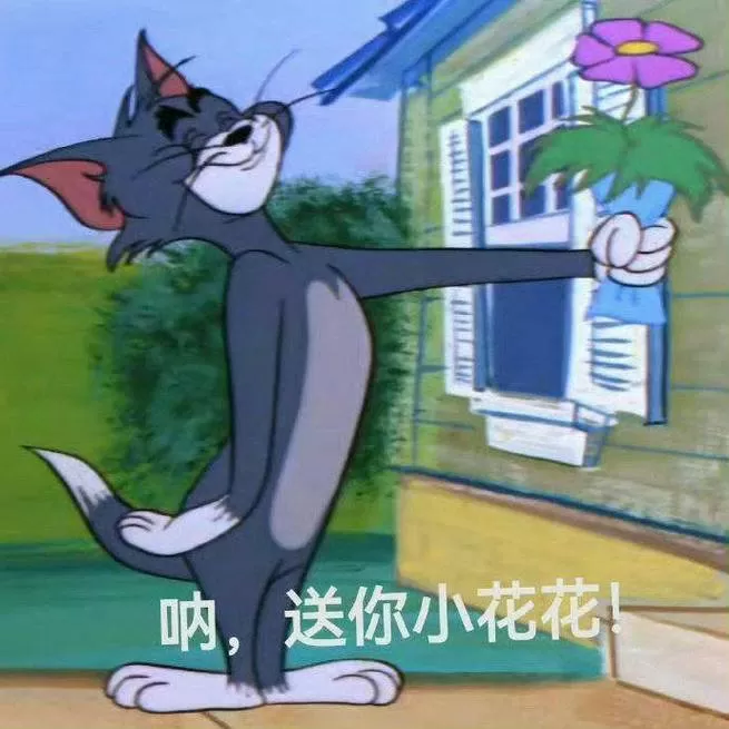 汤姆猫拿花表情包缩略图