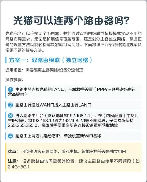 光猫可以连接两个路由器吗